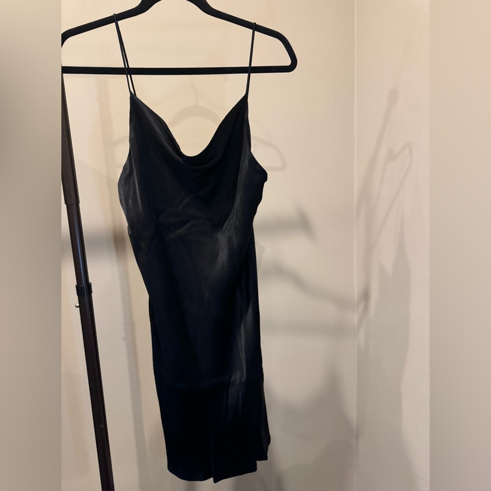 Zara Satin Black Mini Dress